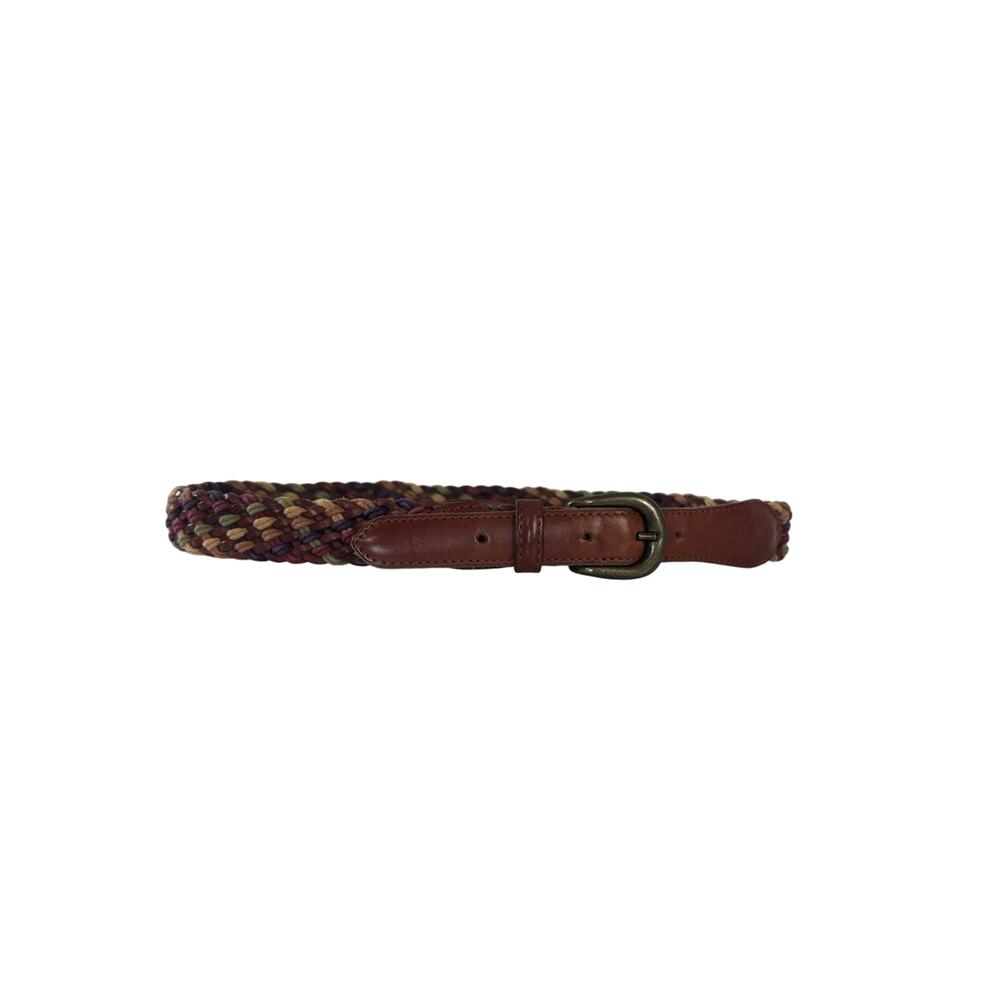 Vintage Y2K LL Bean Leather Braided Belt Women’s 32 Vintage Preppy Boho Western